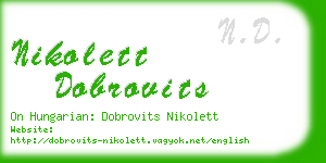 nikolett dobrovits business card